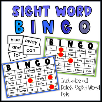 Sight Word Bingo by Blackbird Teaching Co | TPT