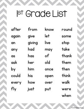 Sight Word Bingo - First Grade by Rachel K Resources | TpT