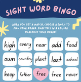 Sight Word Bingo - Fry's Sight Words List 3