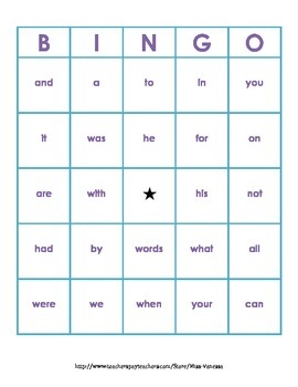 Sight Word Bingo - Fry's Sight Words 1-40 by Amazing Teacher Resources