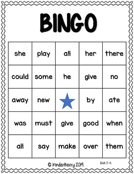 Sight Word Bingo (Journey's List 5-6) by KinderBerry | TPT