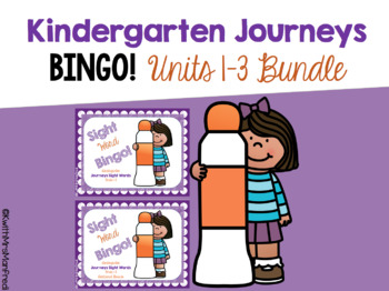 Preview of Sight Word Bingo! Kindergarten Journeys Units 1-3 Bundle