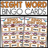 Sight Word Bingo Kindergarten Words