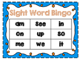 Sight Word Bingo - List A