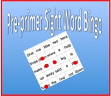 Sight Word Bingo - Pre-primer word list