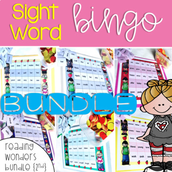 Preview of Sight Word Bingo BUNDLE for 2nd grade Units 1-6