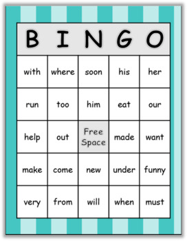 Sight Word Bingo Set 4 by The Present Teacher | TPT