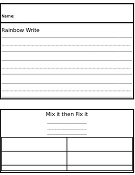 Sight Word Blank template (editable) by Shelby Junot TpT