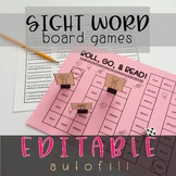 Sight Word Board Games - Editable