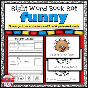 Preview of Sight Word Book Emergent Reader and Worksheets for FUNNY