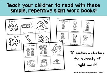 Sight Word Books Predictable Early Readers By Little Lifelong