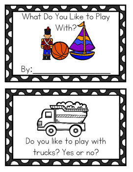 Preview of Sight Word Booklet- What Toys do you Like to Play With?