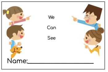 Preview of Sight Word Booklet and Practice (We, Can, See)