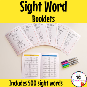 Preview of Sight Word Practice Booklets