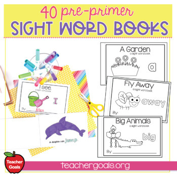 Preview of Sight Word Books:  40 Pre-Primer Dolch Emergent Sight Word Readers