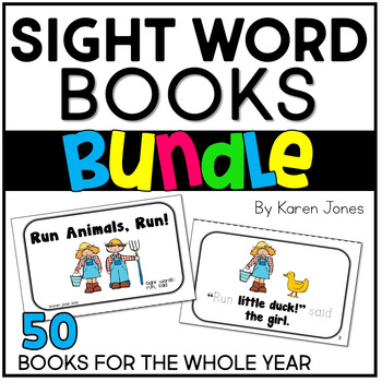 Preview of Sight Word Books BUNDLE  {50 Books}