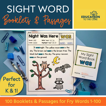 Preview of Engaging Sight Word Books & Passages, Fun Activities, and Interactive Worksheets