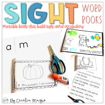 Preview of Sight Word Books for Sight Word Practice DIGITAL AND PRINTABLE