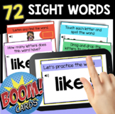 Sight Word Boom Cards - Kindergarten 72 high frequency wor