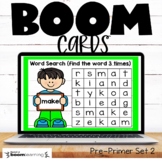 Sight Word Boom Cards with Preprimer Words Set 2