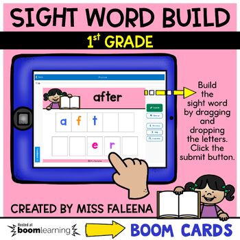 Preview of Sight Word Build First Grade Boom Cards ™