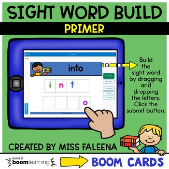 Preview of Sight Word Build Primer Boom Cards ™