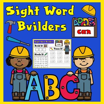 Preview of Sight Word Builders:  Letter Tile Sight Word Mats