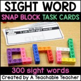 Sight Word Building with Sight Word Snap Cube Task Cards