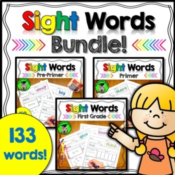 Preview of Sight Word Bundle | Dolch | High Frequency Homework | Morning Work | Trick Words