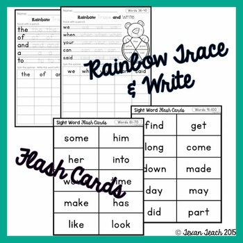 first 100 dolch sight words flash cards