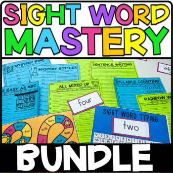 Preview of High Frequency Sight Word Flashcards Worksheets Activities Games - ENTIRE YEAR