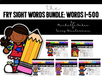 Preview of Sight Word Bundle Pack: Fry Words 1-500