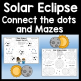 Solar Eclipse Mazes and Connect the Dots Pages {No Prep!} 