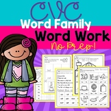 Sight Word CVC word worksheets kindergarten