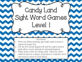 Sight Word Candy Land Game FREEBIE
