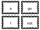 Sight Word Card- Black Polka Dot