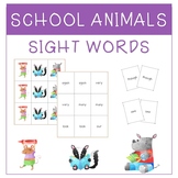 Sight Word Card Game- School Animals Themed