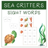 Sight Word Card Game- Sea Critters Themed