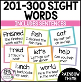 Sight Word Cards 201-300 High Frequency Words With Sentences