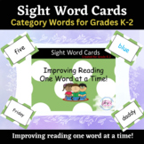 Sight Word Cards Over 100 Category words for Grades K - 2