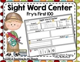 Sight Word Center-Fry's First 100 Student Pages Plus Bonus