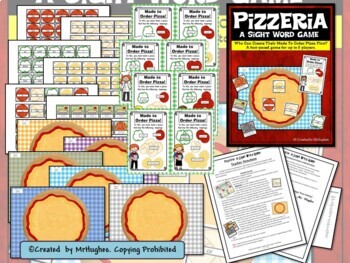 Sight Words Pizza Board Game  120 Vocabulary Words Game Egam-001