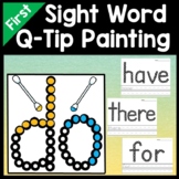 First Grade Literacy Centers with Q-Tips and Paint {41 words!}