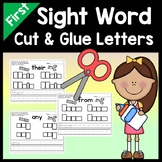 Cut and Glue Magazine Letters into Sight Words {41 words!}