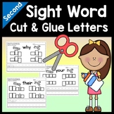 Cut and Glue Magazine Letters into Sight Words {46 words!}
