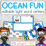 Sight Word Centers: Ocean Fun {EDITABLE}