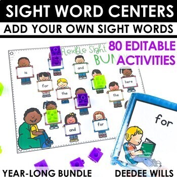 Preview of Editable Sight Word Activities Practice Games & Centers Kindergarten Worksheets