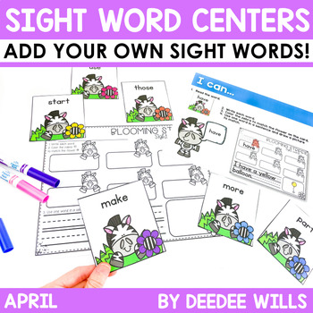 Preview of Spring Sight Word Activities Practice Games & Centers Kindergarten Worksheets