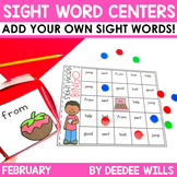 Sight Word Centers and Games EDITABLE!  February