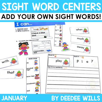 Preview of Sight Word Centers and Games EDITABLE! JANUARY